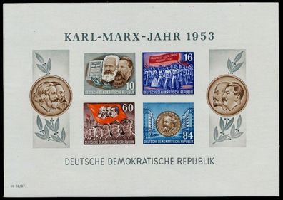 DDR BLOCK Kleinbogen Block 9BYI postfrisch X7BAD8A