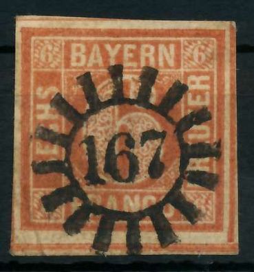 BAYERN Mühlradstempel AUF Nr 4I gMR 167 zentrisch gestempelt X87E1B6