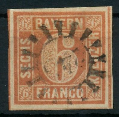 BAYERN Quadrat Ausgabe Nr 4I gMR 24x zentrisch gestempelt X87FF0A