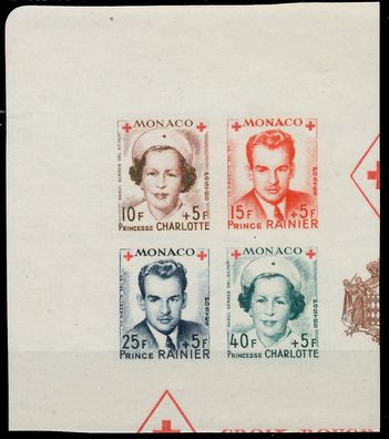MONACO 1949 Nr 397B-400B postfrisch Viererblock X3AD9A2