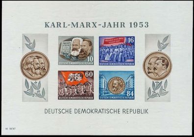 DDR BLOCK Kleinbogen Block 9BYI postfrisch X53AA3A