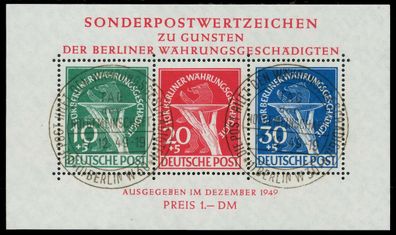 BERLIN BLOCK Kleinbogen Block 1 ESST ATTEST X642286