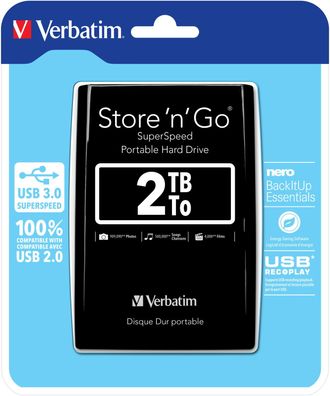 Verbatim Store n Go Portable - Festplatte - 2 TB - extern (tragbar)