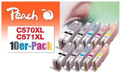 Peach Patrone Canon PGI-570XL/CLI-571XL Multi-10-Pack komp
