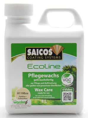 Saicos Ecoline Pflegewachs 1 L Flächen geölt