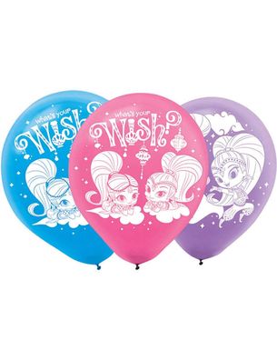 Shimmer and Shine 6 Latexballons Ballons Kinder Geburtstag Genie Flaschengeist