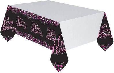 Happy Birthday 50 Tischdecke Kunststoff 137x259cm Geburtstag Feier Tablecover