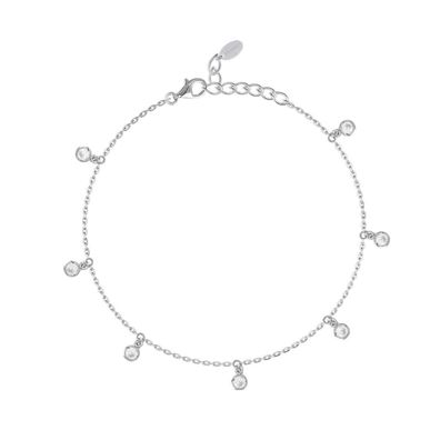 Mabina Damen Fußkette 925 Silber 533373 Zirkonia