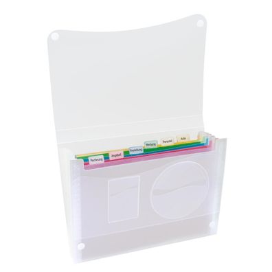 3x Fächertasche DIN A4 7Fächer Polypropylen transluzent