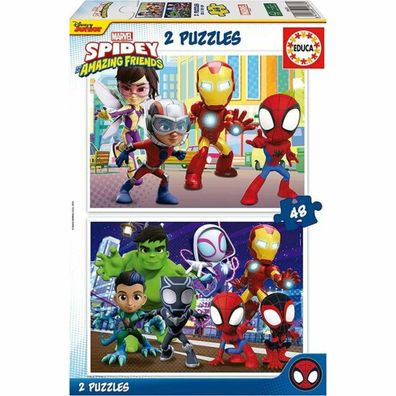 PUZZLE 2X48 TEILE. SPIDEY & Freunde
