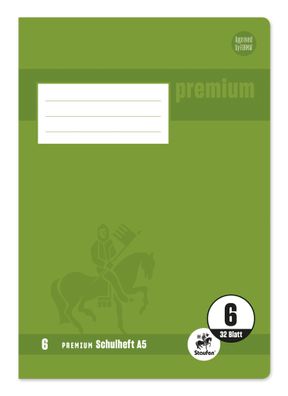 20x Staufen® 734010606 Heft Premium LIN 6 - A5, 32 Blatt, 90 g/qm, blanko