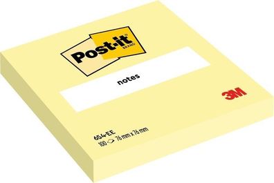 6x Post-it® 654-Y Haftnotizen - kanariengelb - 76 x 76 mm