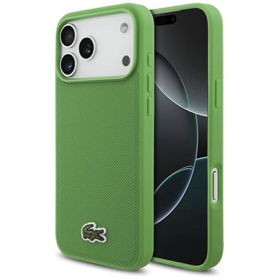 Hülle iPhone 17 Pro Max Lacoste Iconic Petit Pique grün Logo Krokodil Magsafe