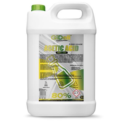 Essigsäure 80% 5L Konzentrat Reinigung Entkalkung Haushalt Essigessenz GiDeli