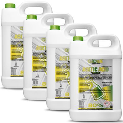 Essigsäure 80% 20L Konzentrat Reinigung Entkalkung Haushalt Essigessenz GiDeli