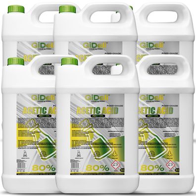 Essigsäure 80% 30L Konzentrat Reinigung Entkalkung Haushalt Essigessenz GiDeli