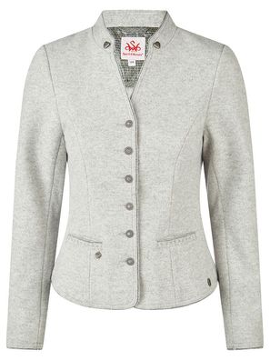 Trachtenjacke Halfing WJ D Walkoptik silber