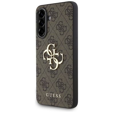 Hülle Galaxy A36 Guess Kunstleder braun Muster Logo goldfarbig
