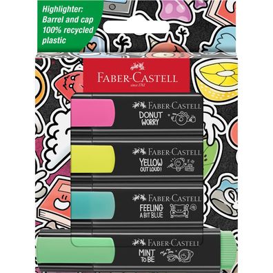 Faber-Castell Textmarker TL 64 Graffiti 254690 sort 4St