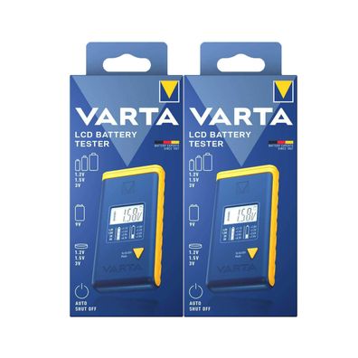 2x VARTA Batterietester LCD 893 - für AA AAA Baby C Mono D 9V Block Knopfzellen
