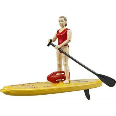 bruder bworld Life Guard mit Stand Up Paddle, Spielfigur