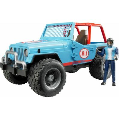 bruder Jeep Cross Country Racer mit Rennfahrer, Modellfahrzeug (blau)