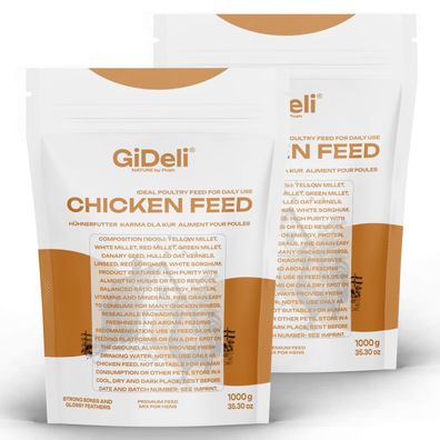 Hühnerfutter 2kg Legemehl Alleinfutter Legeleistung Gentechnikfrei GiDeli
