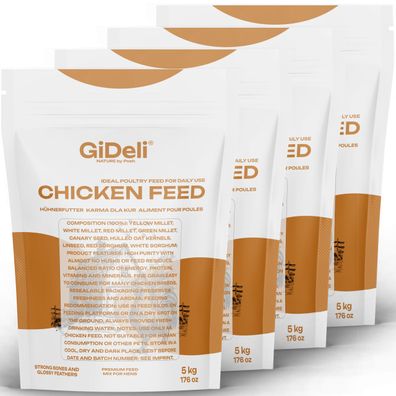 Hühnerfutter 20kg Legemehl Alleinfutter Legeleistung Gentechnikfrei GiDeli