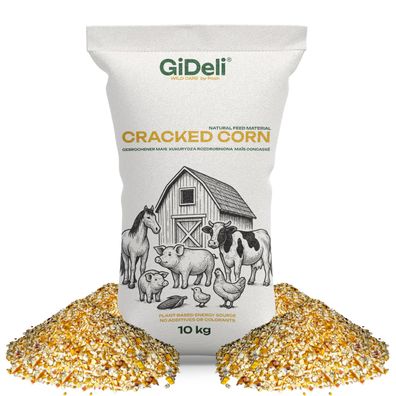 Maisbruch 10kg Gebrochener Mais Gelb Futtermais Hühner Enten Wachteln GiDeli