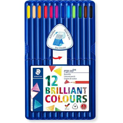 Staedtler Buntstift ergosoft sortiert 3mm 12er-Etui 3eckig