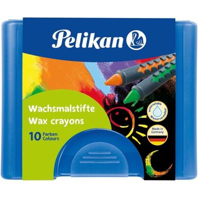 Pelikan Wachsmalstifte 665/10 mit Schiebehülse, 10 Stück