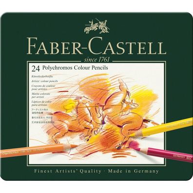 Faber-Castell Buntstifte Polychromos 24-farbig sortiert Metalletui
