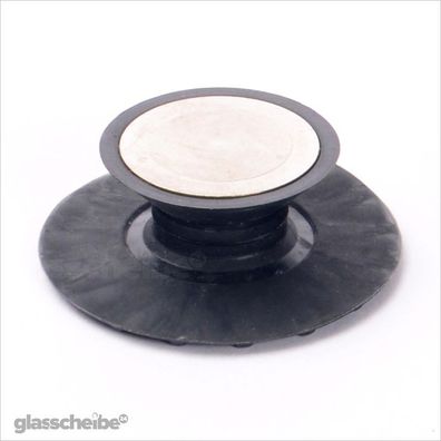 Wandhalter 4er Set | Schwarz - für Glasplatten mit einer Dicke von 6-8 mm Wandschutz