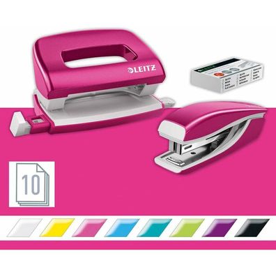 Leitz Locher-Heftgerät-Set NeXXt WOW Mini 5561-20-23 pink