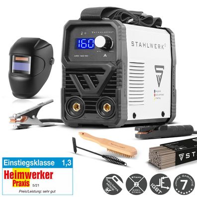 Stahlwerk ARC 160 MD Elektroden-Schweißgerät Vollausstattung – 160 A MMA/E-Hand
