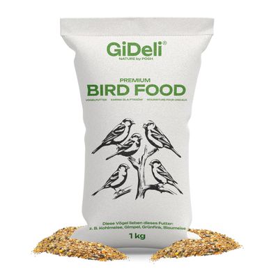 Wildvogelfutter 1kg Vogelfutter Vierjahreszeiten Energiereich Naturrein GiDeli
