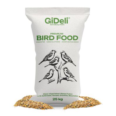 Wildvogelfutter 25kg Vogelfutter Vierjahreszeiten Energiereich Naturrein GiDeli