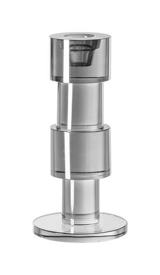 Fink BODI, Leuchter, Kristallglas, glatt, grau, L. 10 cm, B. 10 cm, H. 20 cm 118003