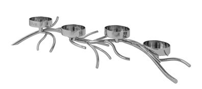 Fink RAMUS, Leuchter, 4-flammig, vernickelt, glatt, silberfarben, L. 24 cm, B. 66