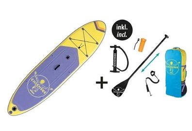 Chiemsee 16622 SUP-Set inkl. Board, Paddel, Pumpe, Leash & Rucksack (gelb/lila)