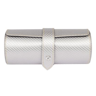 Rapport London - D353 - Uhrenrolle für 3 Uhren - Carbon - silber