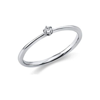 Luna Creation - 1C476W8-2 - Solitairering - 18 kt WG, 1 Brill. 0.05ct, TW-si