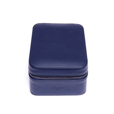 Rapport London - Uhrenetui fuer 2 Uhren - blau - Hyde Park - D263