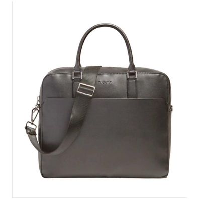 Scala Ecological leather Briefcase Computer Black 36 x 29 x 9 cm For Men