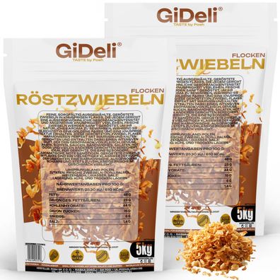 Röstzwiebeln 10kg Knusprig Geröstet Zwiebeln Burger Hot Dog Pommes Gewürz GiDeli