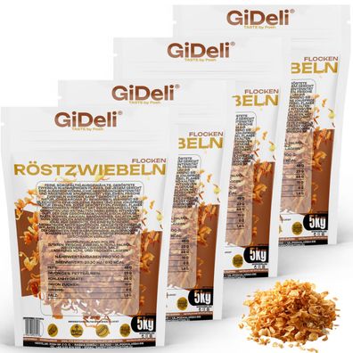 Röstzwiebeln 20kg Knusprig Geröstet Zwiebeln Burger Hot Dog Pommes Gewürz GiDeli