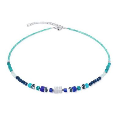 Collier - Edelstahl - Türkis & Lapislazuli