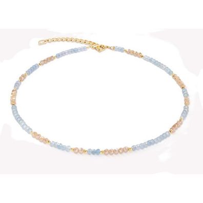 Collier - Edelstahl gold - Jade Rosa & Hämatit