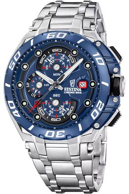 Festina Herrenuhr Chronograph Chrono Bike Dunkelblau F20754/4