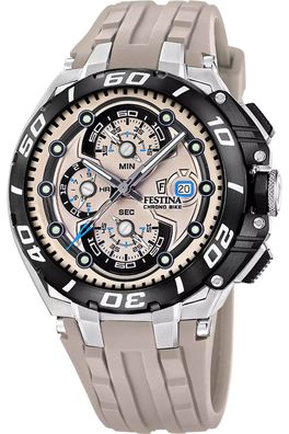 Festina Herren-Chronograph Chrono Bike Silikon Sandfarben F20755/2